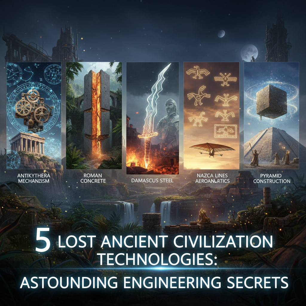 5 تقنيات ضائعة للحضارات القديمة: أسرار هندسية مذهلة