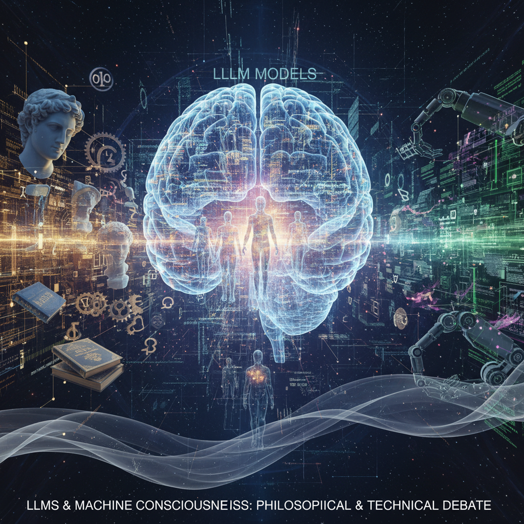 نماذج LLMs ووعي الآلة: الجدل الفلسفي والتقني (49 حرفاً)